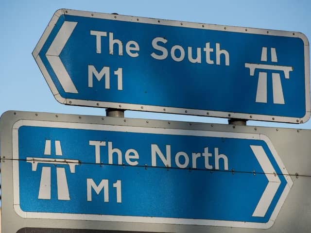 An overturned vehicle has blocked the M1 between Northampton and Milton Keynes