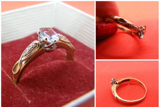 This ring is a mystery item as Police cannot confirm what the stone is!