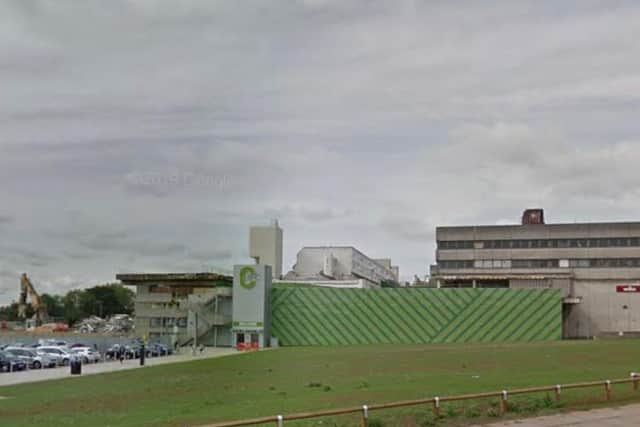 The vacant land in Market Walk with Chisholm House in the background