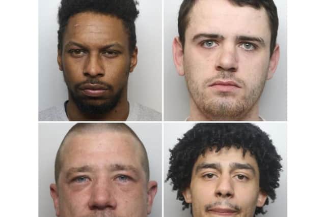 These four men are still at large for domestic abuse offences.