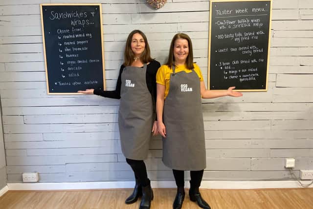 OSO Vegan l-r Olivia Mitchell and Sarah Wall