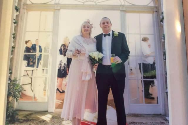 Lynda and her husband Stuart celebrate their 40th wedding anniversary in 2019