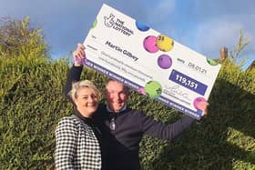 Martin and Tracy celebrate their EuroMillions jackpot