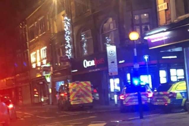 Police at the scene.