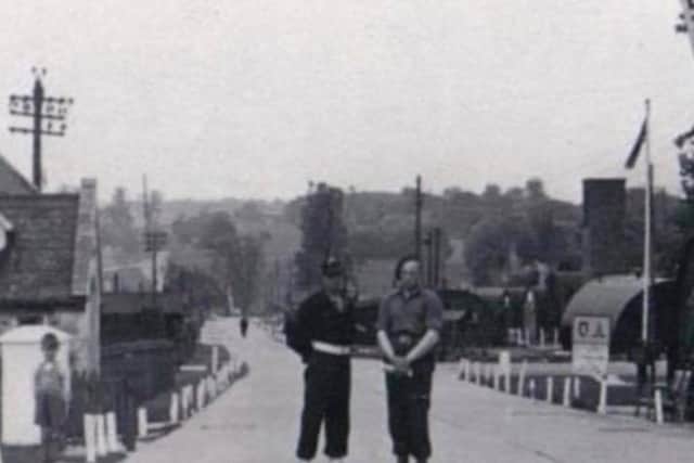 The entrance to the base