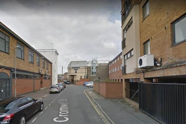 A driver was robbed and threatened at knifepoint when he was parked in Cromwell Street, Northampton.