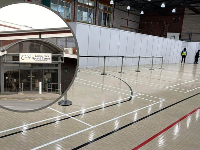 Lodge Park Sports Centre in Shetland Way has been turned into a lateral flow testing centre