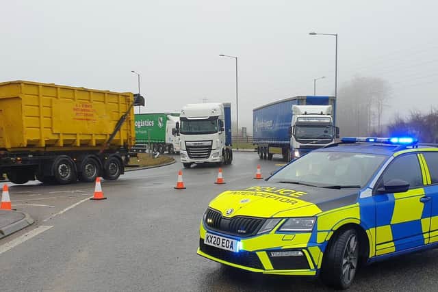 Police at the scene. Credit: Northants Police Interceptors