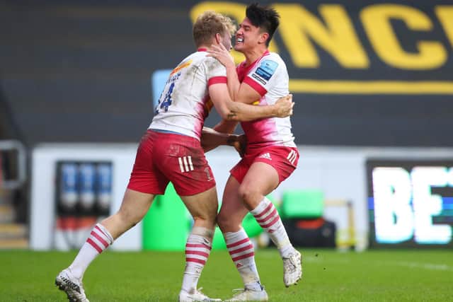 Marcus Smith and Quins celebrated a big win at Wasps last weekend