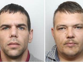 Gary Woods (left) and James McClafferty (right) were both convicted of robbing four shops.