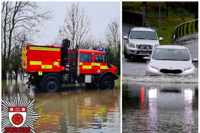 Northants Fire & Rescue are warning drivers to steer clear of flood water before the snow comes