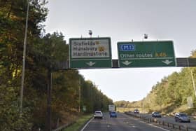 A member of the public made the grizzly discovery on a footpath alongside this stretch of the A45 in Northampton