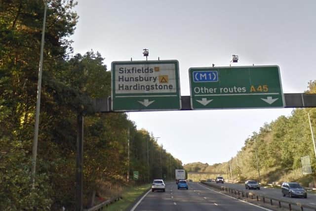 A member of the public made the grizzly discovery on a footpath alongside this stretch of the A45 in Northampton