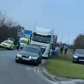 The lorry was pulled over near the M1.