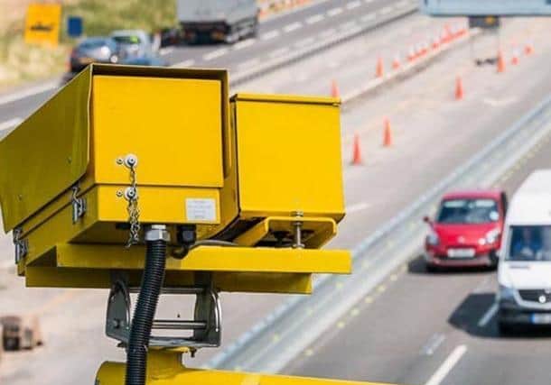 Average speed cameras enforce the 60mph limit on the M1 near Northampton