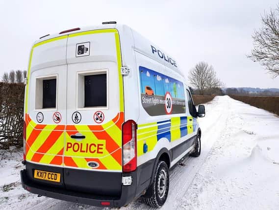Drivers are urged to take care on the roads in the snow. Picture via Safer Roads Team @northants_SRT