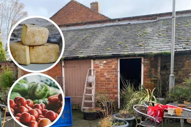 This barn is being converted into a new family-run shop.