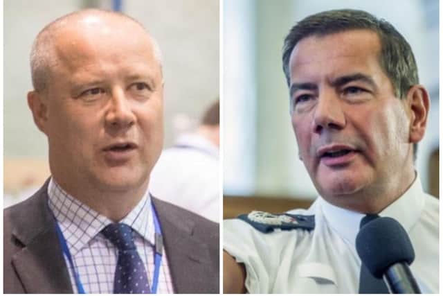 Police, ire & Crime Commissioner Stephen Mold and Chief Constable Nick Adderley