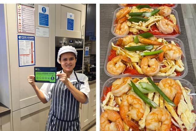 Dara in the kitchen and a Royal Thai Kitchen dish