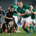 Oisin Heffernan has represented Ireland Under-20s and is pictured here taking on New Zealand in 2014