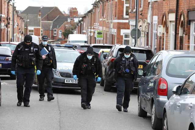 Police at the scene