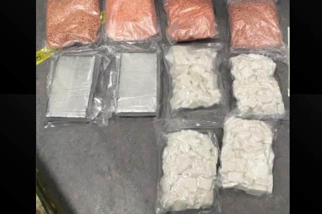 Border Force inspectors disovered 11 kilos of drugs in a parcel at East Midlands Airport
