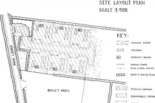 The proposed layout of the site