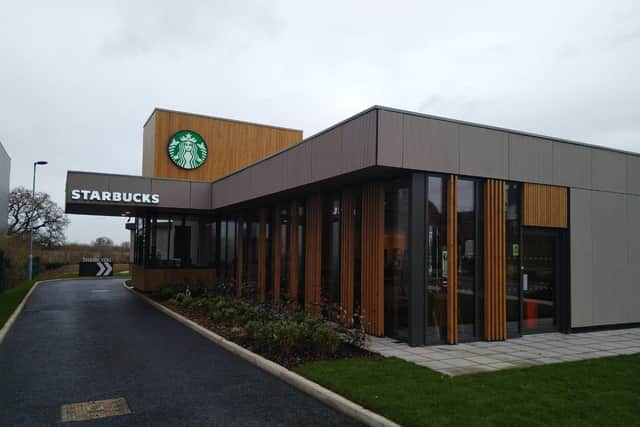 Rushden's new Starbucks at the top of John Clark Way