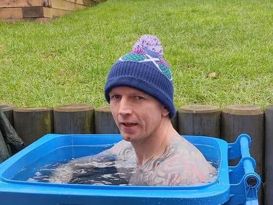 Gary keeping his cool during one of his 21 Ice Bin Challenges