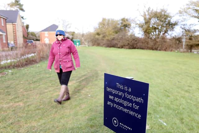 The temporary path put in for Mulberry Home residents
