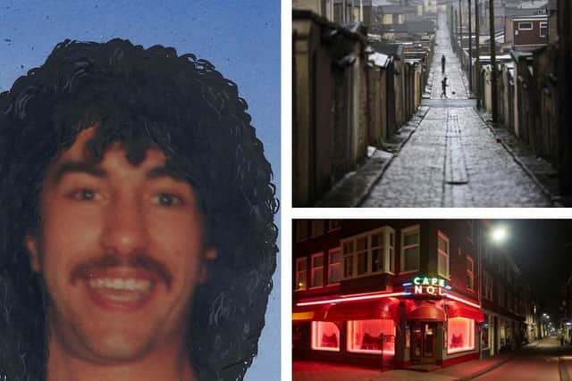 Killer Adam Stein, who may have offended before in Accrington, Lancashire, or Amsterdam, where he was known to requent. Images: Northants Telegraph / Getty.