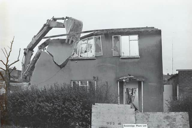 The house where Stein lived with his wife and child was daubed with the words 'child molester' before being bulldozed. Image: JPI Media.