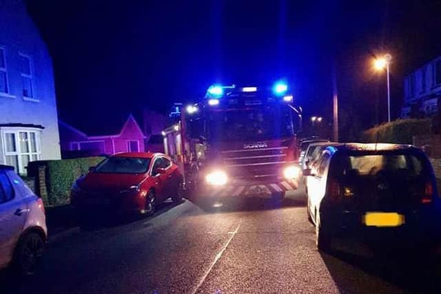 The scene this morning. Credit: Desborough Fire Station.
