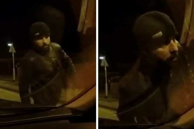 Police want to speak to this man after a car was damaged in Corby