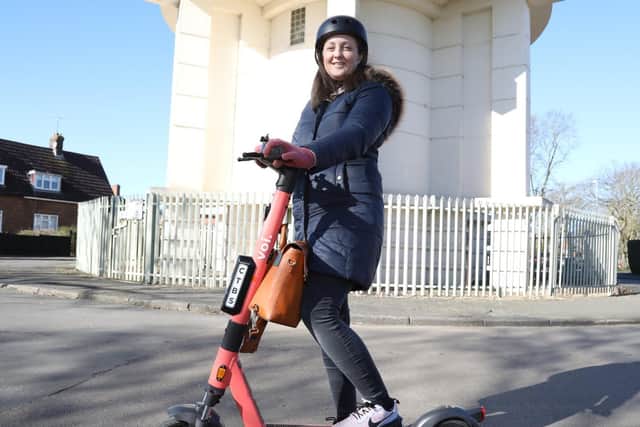 Our reporter Kate Cronin went into Tanfields Grove with one of the scooters this morning. Image: Alison Bagley Photography