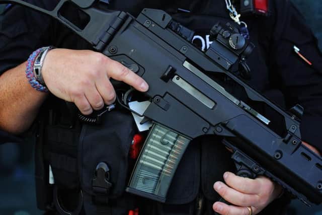 Armed police swooped on the BMW in Kingsthorpe on Saturday afternoon