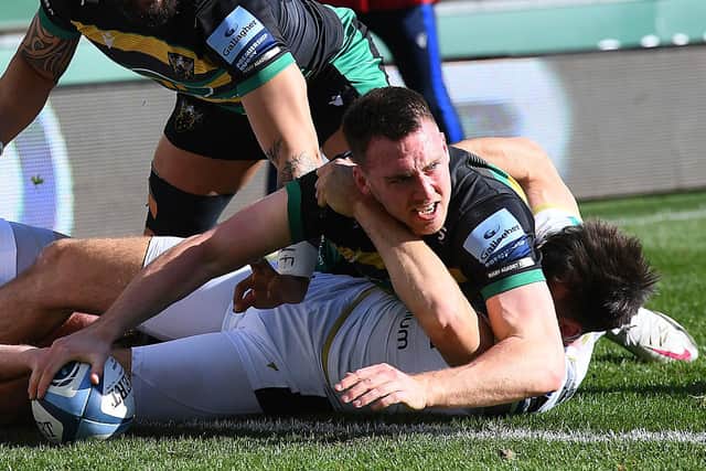 Tom James scored two first-half tries for Saints