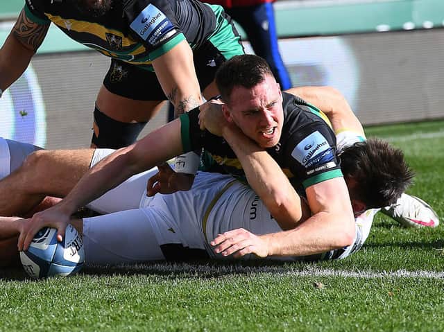 Tom James scored two first-half tries for Saints