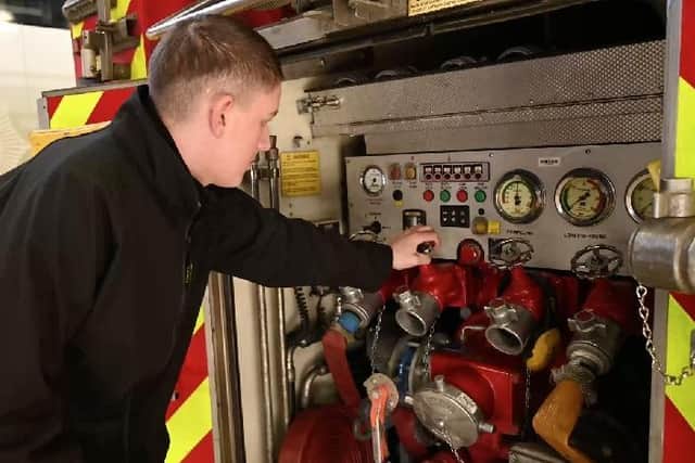 Ashley Hunt works at Morrisons but is also part of Northamptonshire Fire's 200-strong on-call firefighters