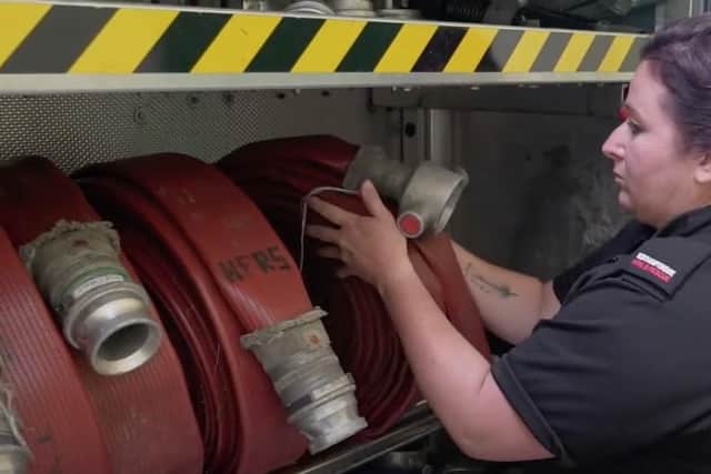 Keri Worrall says being an on-call firefighter is an "amazing job"