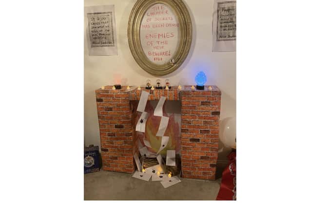 The Potter-inspired fireplace