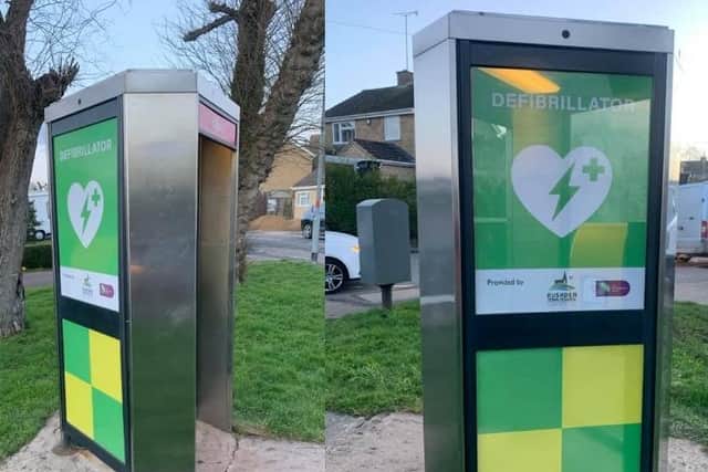Two unused phone boxes in Rushden have been transformed into life-saving defibrillators