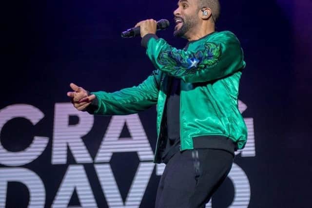 Craig David at a gig in Northampton.