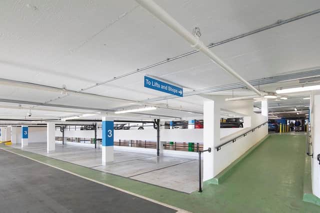 Inside the multi-storey car park following its revamp