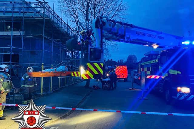 It took crews 90 minutes to complete the operation so the man could be assessed by medics