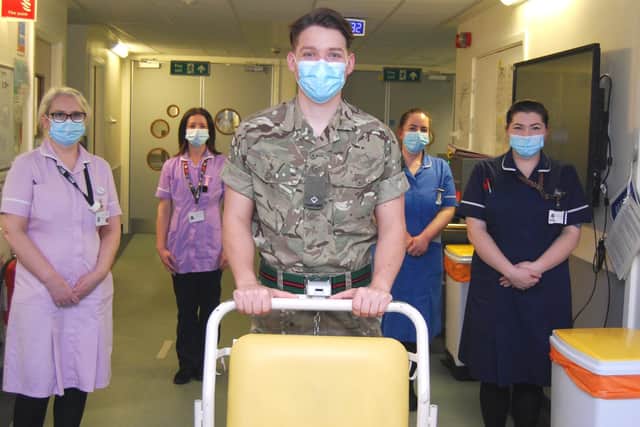 503 2nd lieut Ryan Francis HCA Gerri Arthurs HCA Martene Johnson Staff n Janine Simpson Ward Sister Rebecca Austin.