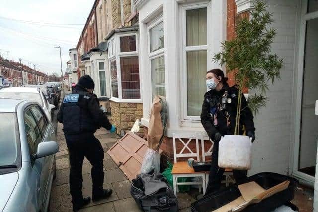 A total of 467 plants were uncovered at the house, worth a maximum of £392,000 on the street.