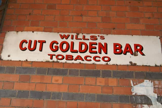 One of the signs stolen from Rushden station on Friday night