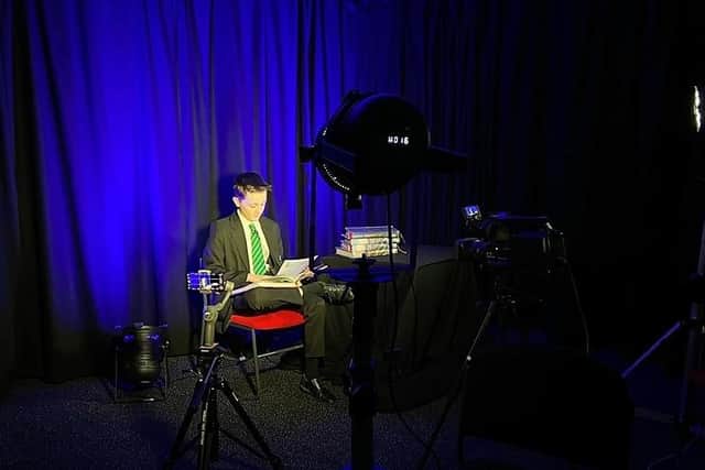 Corby Business Academy pupils filmed songs and stories for children at KGH.