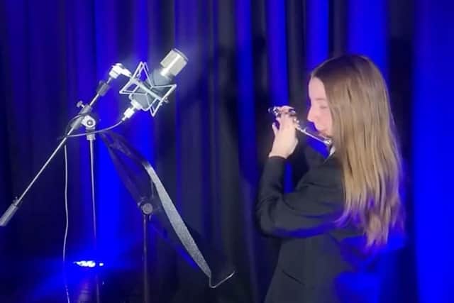 Corby Business Academy pupils filmed songs and stories for children at KGH.